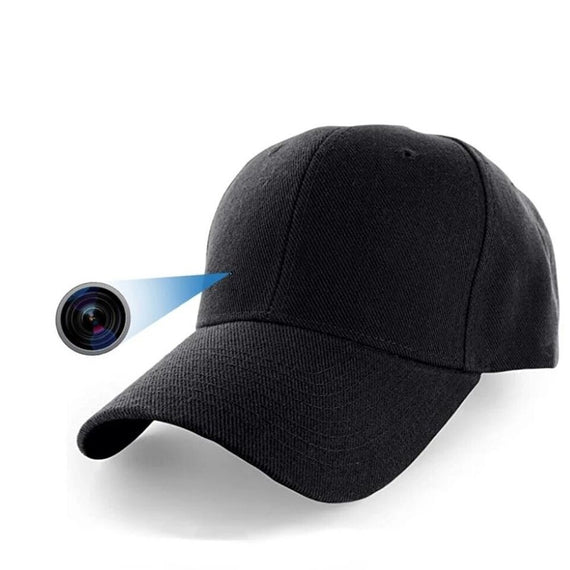 Black Cap with Hidden Spy Camera